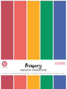 Primary, 5 Colors/10 Each - Colorbok 78lb Smooth Cardstock 8.5"X11" 50/Pkg