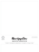 Marshmallow - Colorbok 78lb Smooth Cardstock 8.5"X11" 50/Pkg