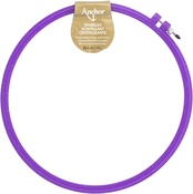10" Diameter Blue, Purple Or Yellow - Anchor Sparkle Plastic Embroidery Hoop Assorted Colors