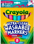 Tropical Colors 8/Pkg - Crayola Ultra-Clean Color Max Conical Tip Washable Markers