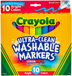Crayola Ultra-Clean Color Max Broad Line Washable Markers - Brights
