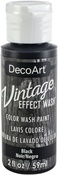 Black - Vintage Effect Wash Paint 2oz