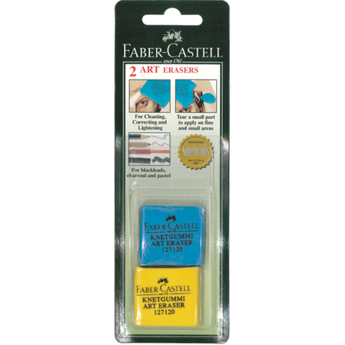 COLORED KNEADED ERASER 2 PACK CARDED - 9556089721202