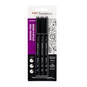 Black MONO Drawing Pens 0.1mm, 0.3mm & 0.5mm - Tombow
