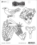 Clockwork - Dyan Reaveley's Dylusions Cling Stamp Collections 8.5"X7"