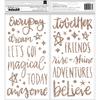 Adventures Phrase Foam & Gold Glitter Thickers Shimelle
