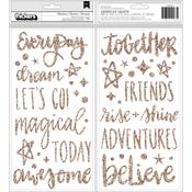 Adventures Phrase Foam & Gold Glitter Thickers Shimelle