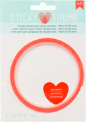 .125"X5yd - Sticky Thumb Double-Sided Super Sticky Red Tape
