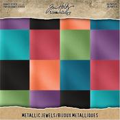 Metallic Jewels Kraft Stock Cardstock 8x8 Pad - Tim Holtz Idea-ology