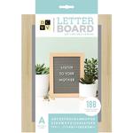 Grey With Light Wood Frame Standup Letterboard 5 x 7 Inch