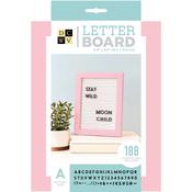 White With Pink Frame Standup Letterboard 5 x 7 Inch