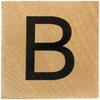 B Wood Alphabet Tile - 2 Inch