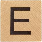 E Wood Alphabet Tile - 2 Inch