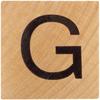 G Wood Alphabet Tile - 2 Inch
