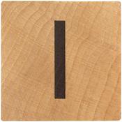 I Wood Alphabet Tile - 2 Inch