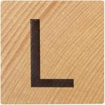 L Wood Alphabet Tile - 2 Inch