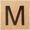 M Wood Alphabet Tile - 2 Inch