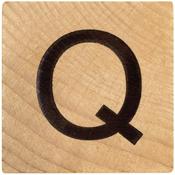 Q Wood Alphabet Tile - 2 Inch