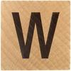 W Wood Alphabet Tile - 2 Inch