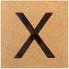 X Wood Alphabet Tile - 2 Inch
