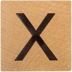 X Wood Alphabet Tile - 2 Inch