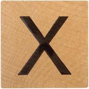 X Wood Alphabet Tile - 2 Inch
