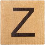 Z Wood Alphabet Tile - 2 Inch