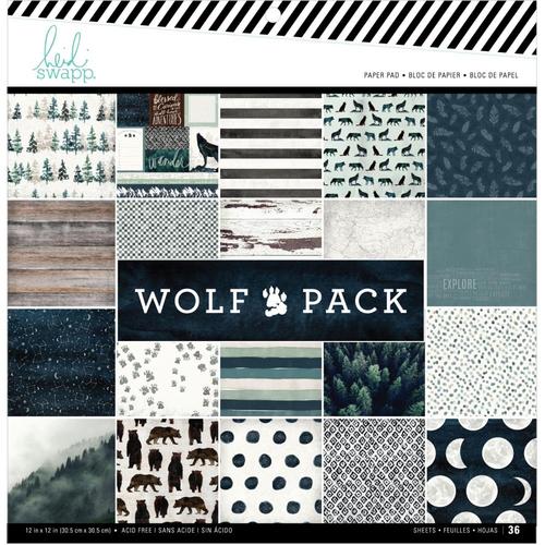 Heidi Swapp Wolf Pack Double-Sided Cardstock 12X12-Explore