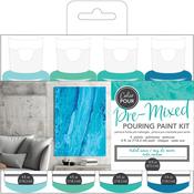 Tidal Wave American Crafts Color Pour Pre-Mixed Paint Kit