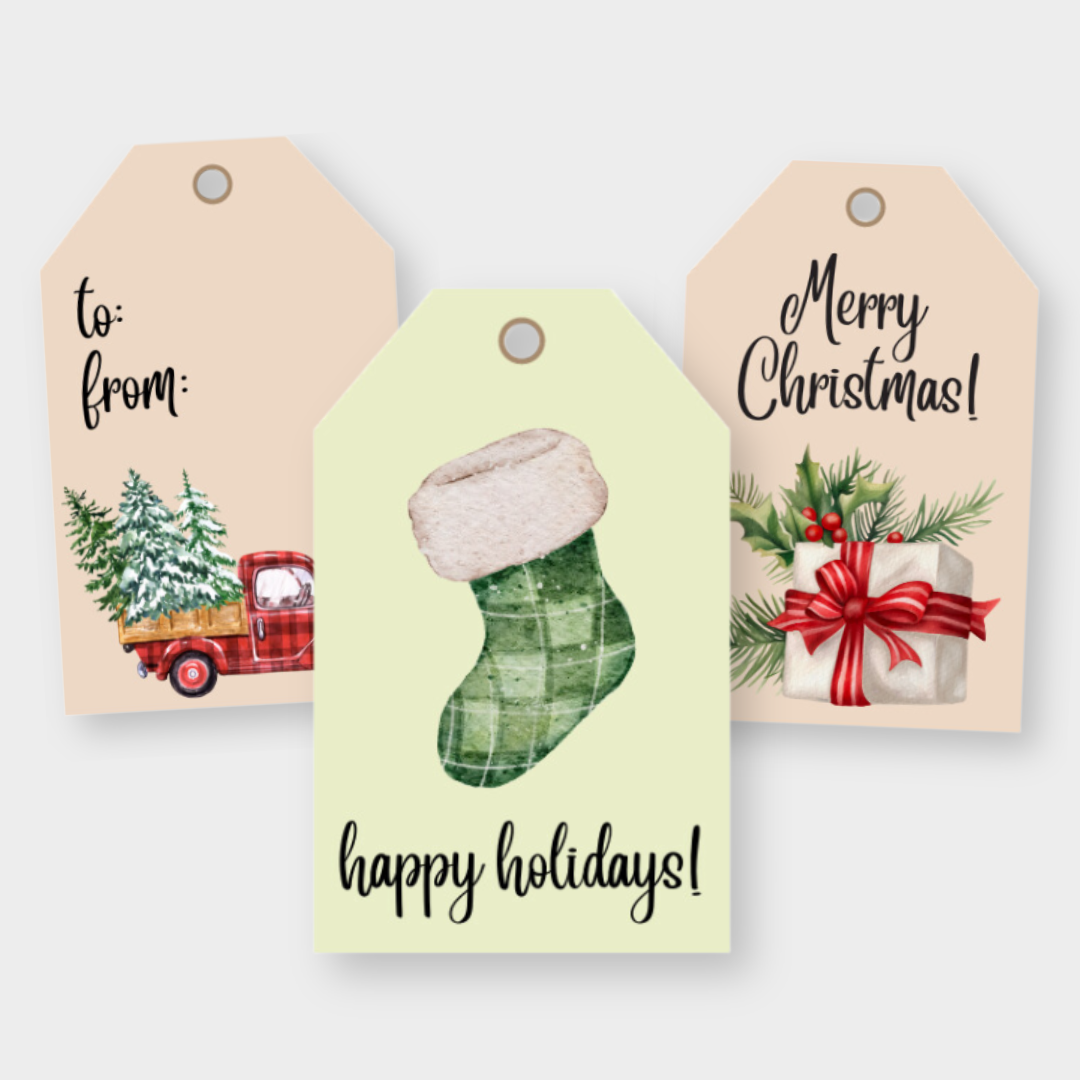 Carta Bella Cut-Outs - White Christmas - Present Tags