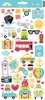 I ♥ Travel Icons Sticker Sheet - Doodlebug