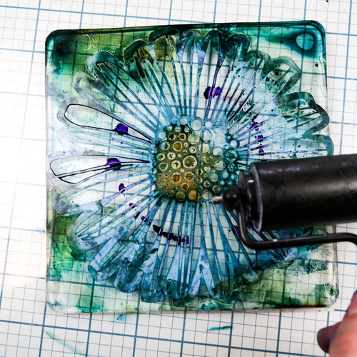 Gel Printing with Alcohol Inks: A Cherry On Top