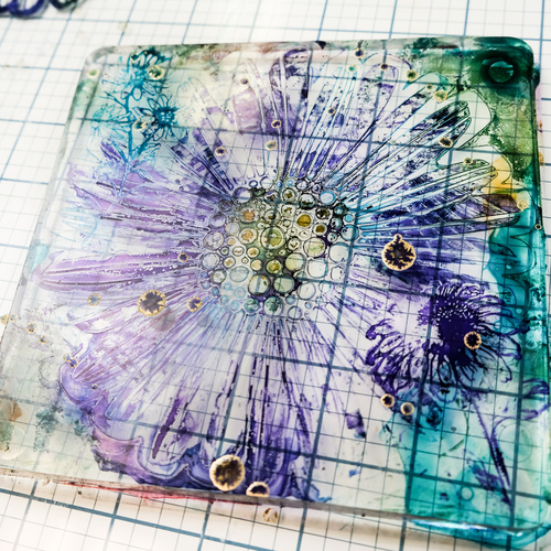 Gel Printing with Alcohol Inks: A Cherry On Top