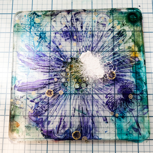 Gel Printing with Alcohol Inks: A Cherry On Top