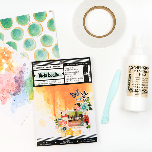 How to make a watercolour sketch book - easy, no sew, perfect bound 