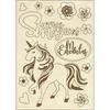 Unicorn Stamperia Wooden Shapes A6 Johanna Rivero