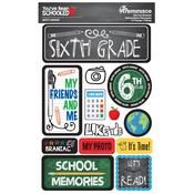 6th Grade You've Been Schooled 3D Dimensional Stickers - Reminisce