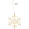Craft Decor Snowflake Wood Ornament W/Twine