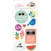 Picnic In The Park Icon Embossed Puffy Stickers - Amy Tangerine