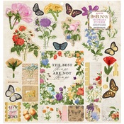 Botanical Journal 12 x 12 Chipboard Stickers - Bo Bunny