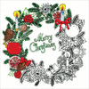 Christmas Wreath - Design Works/Zenbroidery Stamped Embroidery 10"X10"