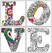 Love - Design Works/Zenbroidery Stamped Embroidery 12"X12"