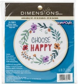 Choose Happy Stitched In Thread - Dimensions Embroidery Kit W/Hoop 6"
