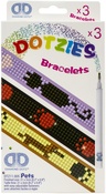 Assorted Pets 3/Pkg - Diamond Dotz DOTZIES Bracelets Facet Art Kit 1"X9"