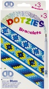 Assorted Blues 3/Pkg - Diamond Dotz DOTZIES Bracelets Facet Art Kit 1"X9"