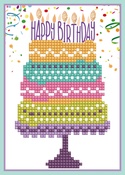 Happy Birthday Cake - Diamond Dotz Diamond Embroidery Facet Art Greeting Card Kit