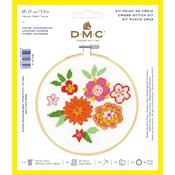 Japanese Flowers (14 Count) - DMC Stitch Kit XS