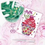 Cupcake Thank You - Diamond Dotz Diamond Embroidery Facet Art Greeting Card Kit