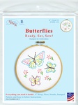 Fluttering Butterflies - Jack Dempsey Stamped Hoop Kits 6"