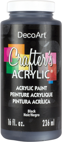 Deco Art > Black - Crafter's Acrylic All-Purpose Paint 16oz: A Cherry On Top